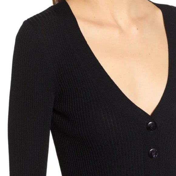 Leith Rib Henley Sweater in Black (NWT) - Picture 4 of 9